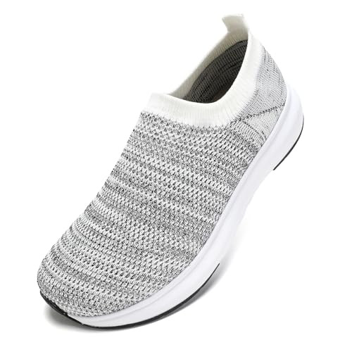 Men's Slip-On Wide Toe Box Flying Knit Sneakers
