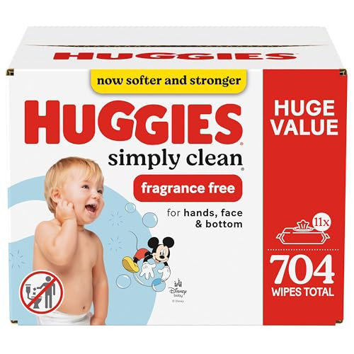 Huggies Simply Clean Unscented Baby Diaper Wipes