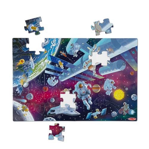 48-Piece Melissa & Doug  Outer Space Glow-in-the-Dark Floor Jigsaw Puzzle