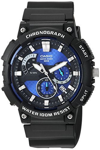 Casio MCW200H Series Men's Analog Watch, Black/Blue Deal