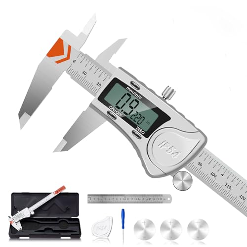 Hardell 6 inch Digital Caliper with 3-Batteries (CR2032)