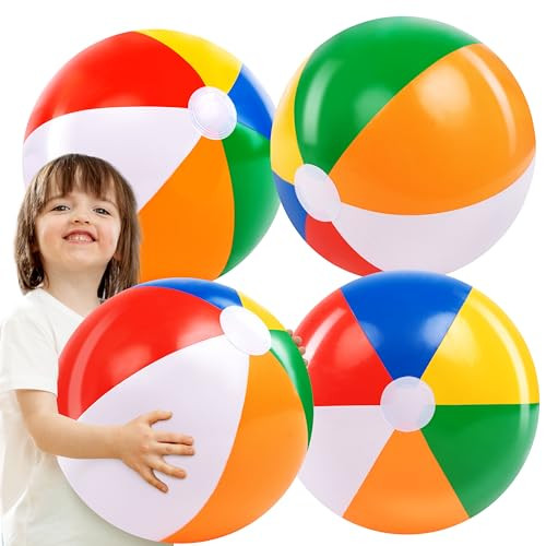 JOYIN 4-Pack of 20" Beach Balls