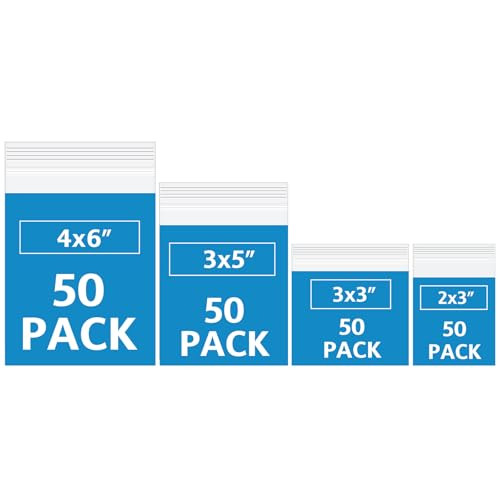 Ziplock Jewelry Bags, Assorted Sizes 200 Pack