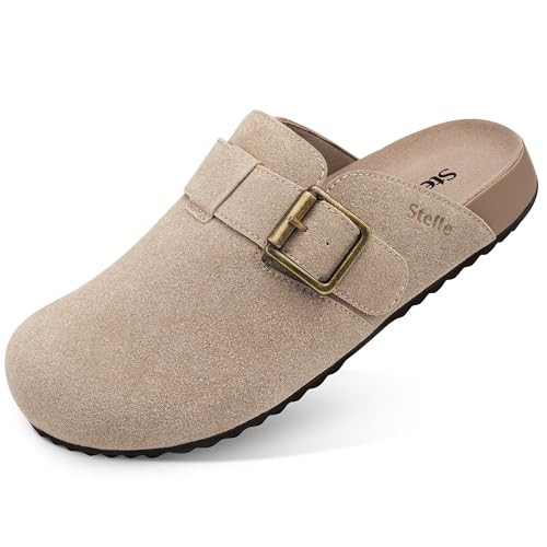 Stelle Suede Cork Footbed Clogs