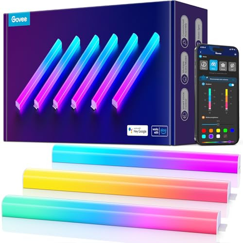 Govee 6 PC Glide RGBIC LED Smart Gaming Wall Lights