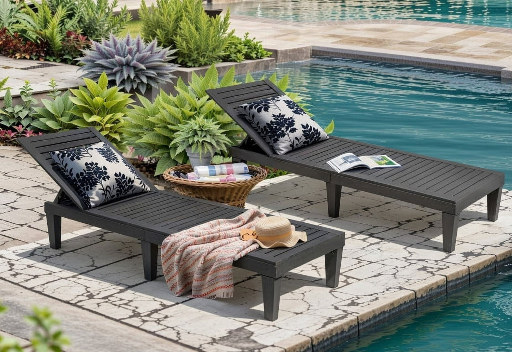 Bifanuo Outdoor Chaise Lounge Chair Set