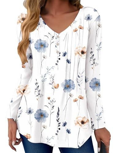 Zeagoo Long Sleeve V-Neck Tunic