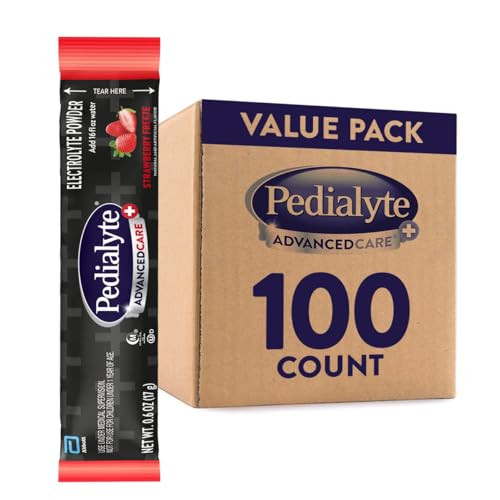 Pedialyte AdvancedCare Plus Electrolyte Powder, 100 Count