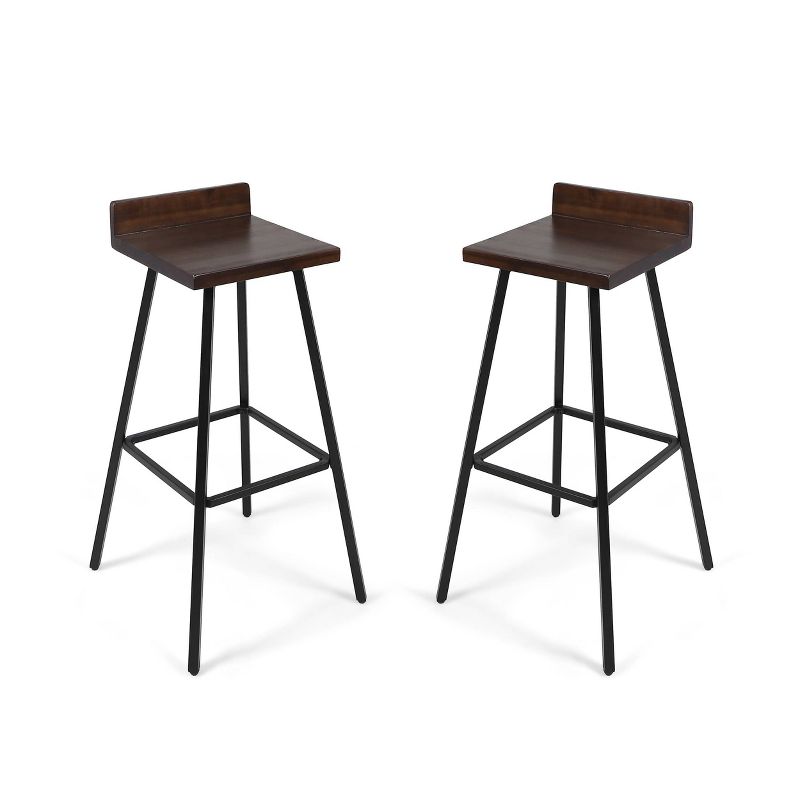 Christopher Knight Home Bidwell Modern Wood Barstool Set