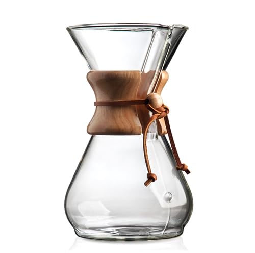 Chemex Pour-Over Glass Coffeemaker Classic Series 8-Cup