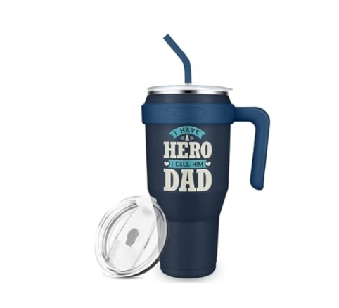 40 oz Insulated Tumblers with Handle and Straw 