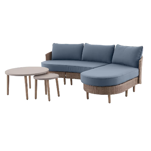 Origin 21 Dunes-focal Corner Wicker Patio Conversation Set