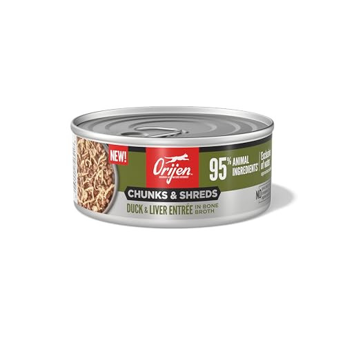 ORIJEN Chunks & Shreds Wet Cat Food Duck & Liver Entrée