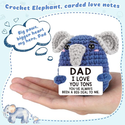 Crochet Elephant Fathers Day Gift