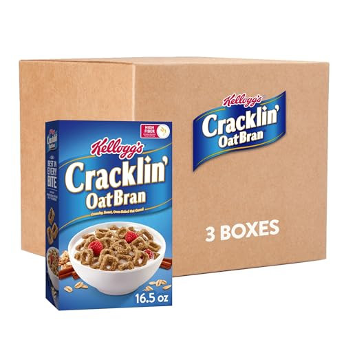 6 × 16.5oz Kellogg's Cracklin' Oat Bran Breakfast Cereal