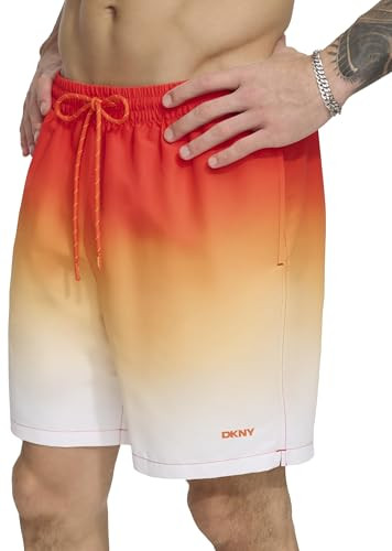 DKNY Men's Lightweight Quick Dry Volley Swim Trunk
