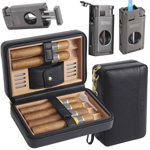 Travel Cigar Humidor Set with Accessories