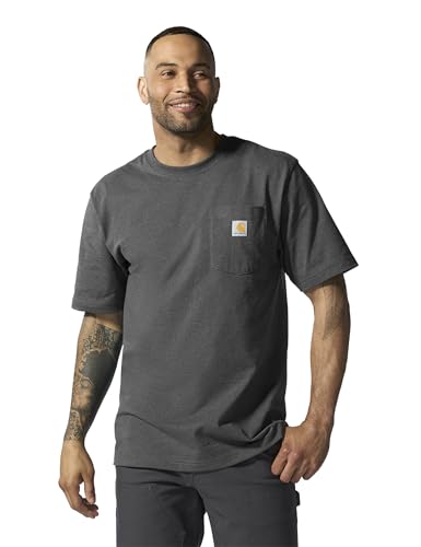 Carhartt Men's K87 Pocket T-Shirt (Carbon Heather) Deal
