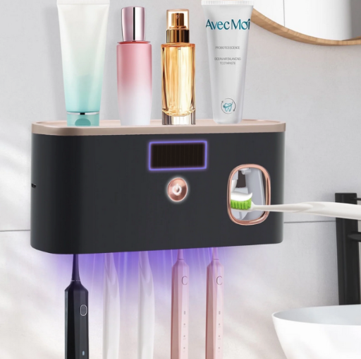 PHANCIR UV Toothbrush Holder with Toothpaste Dispenser