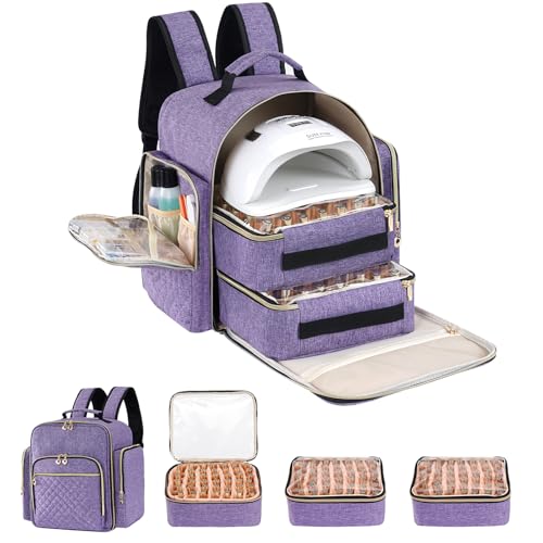 Hautton Nail Polish Extra Large Storage Bag with 3 Removable Drawers Deal