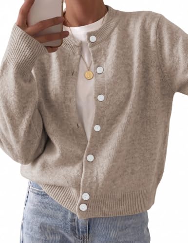 Zeagoo Button Down Chunky Knit Cardigan Sweaters for Women