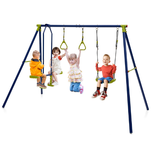 Gymax 3-in-1 Kids Swing Set