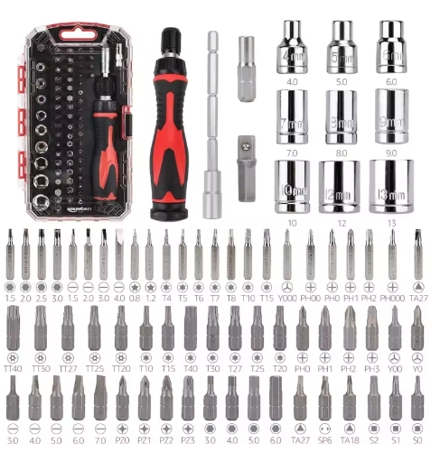 73pc Magnetic Ratchet Wrench and Electronic Precision Screwdriver Set