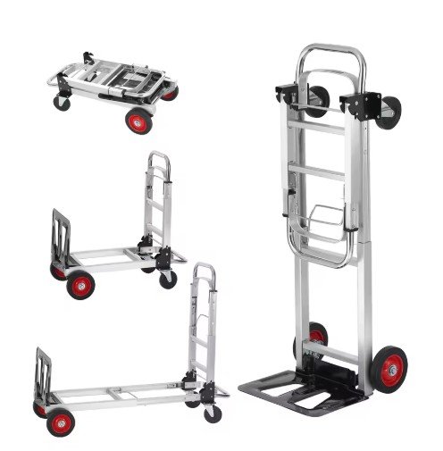 SucceBuy Folding Hand Truck Aluminum Heavy Duty Industrial Collapsible Dolly Cart