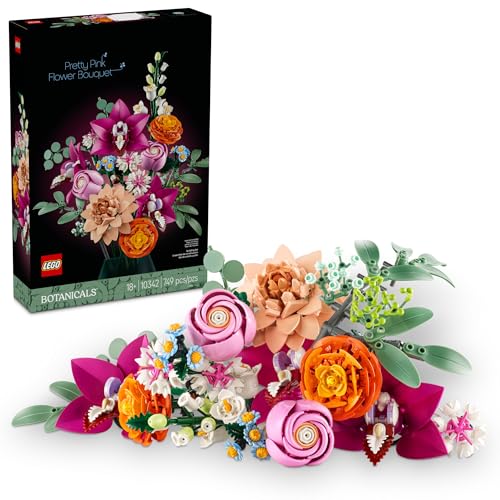 749-Piece LEGO Botanicals Pretty Pink Flower Bouquet Building Set Deal