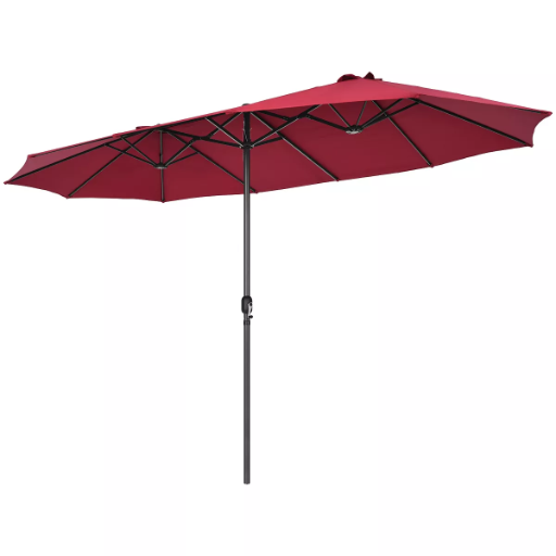 Costway 15FT Patio Double-Sided Umbrella