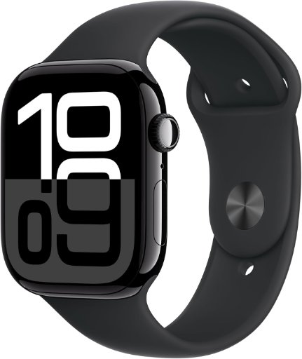 Apple Watch Series 10 with Black Sport Band