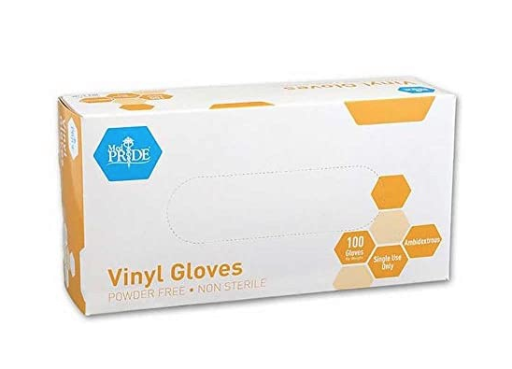 MedPride Powder-Free Vinyl Exam Gloves, 100 Count