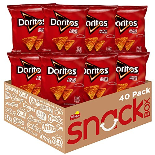 Doritos Nacho Cheese Flavored Tortilla Chips, 40 Count