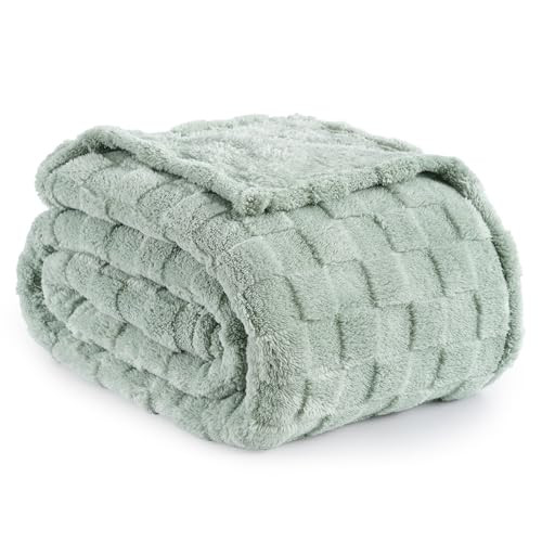 Checkered Fleece 3D Plaid Fluffy Blanket