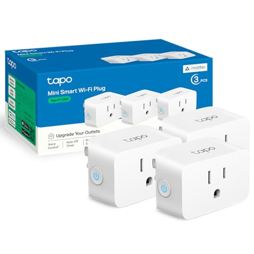 3-Pack TP-Link Tapo Smart Wi-Fi Plug Mini w/ Matter