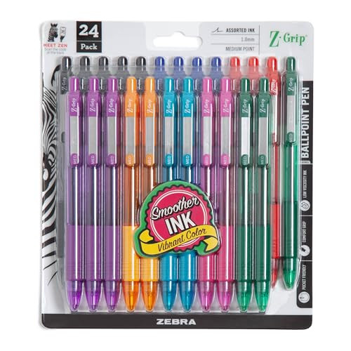Zebra Pen Z-Grip Retractable Ballpoint Pen 24-Pack