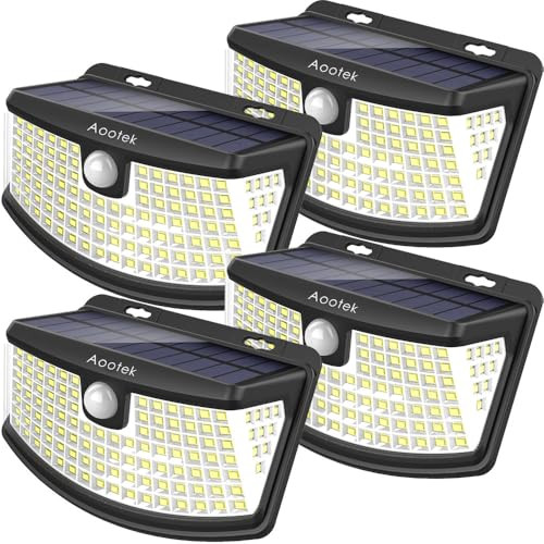 Aootek Solar Motion Sensor Lights 4-Pack