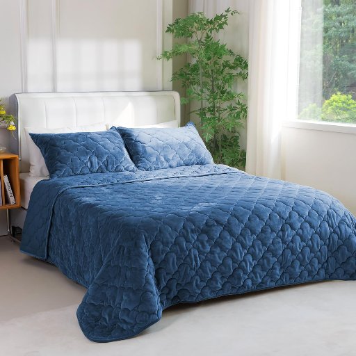 PlushHavenCloud Velvet Quilt Set Queen Size