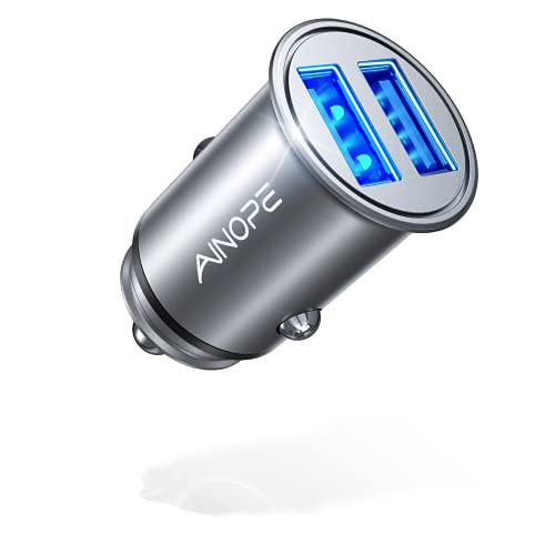 AINOPE Mini 2-Port Car Charger Adapter