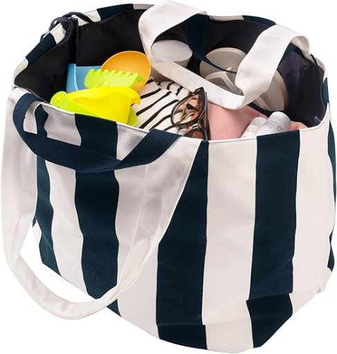 Large Beach Bag with Zipper