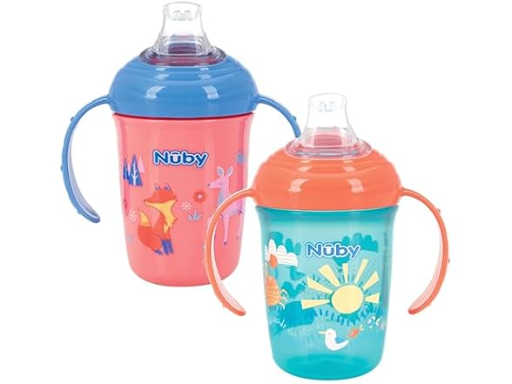 Nuby No-Spill Two Handle Baby's First Cup 2-Pack