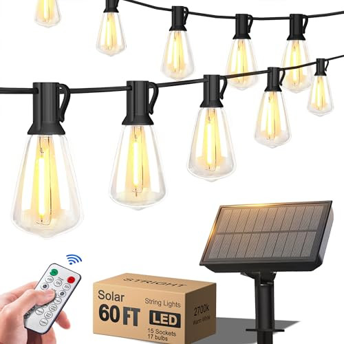 Solar String Lights Outdoor Weatherproof with Remote