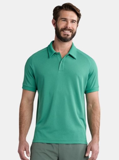 Athletic Works Men's Active Mesh Polo Shirt