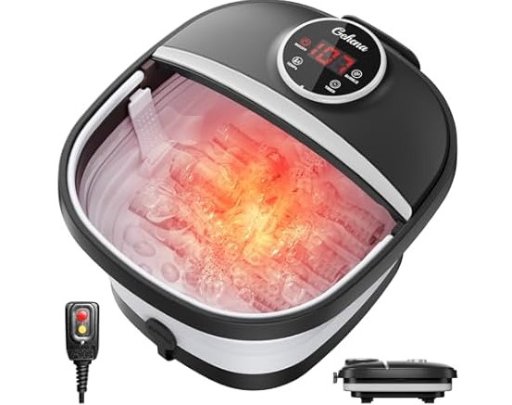 Heated Foot Massager W/Two Side Supports & Temperature Control