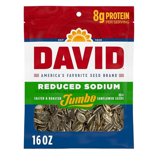 DAVID Salted & Roasted Jumbo Sunflower Seeds 16-Oz