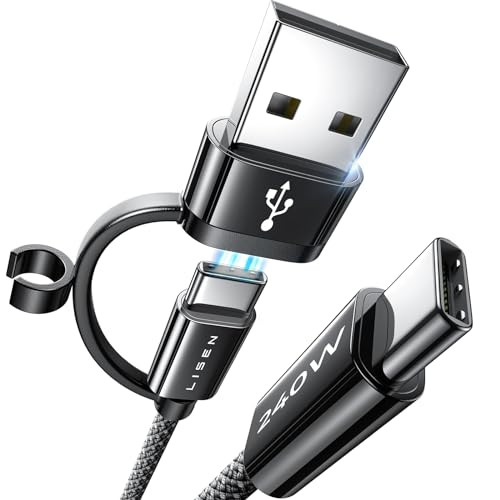 LISEN 240W 10ft Dual-Input Super Fast Cable