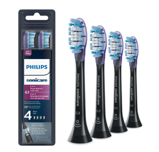 Philips Sonicare G3 2-in-1 Toothbrush Replacement Heads (4-Pack)