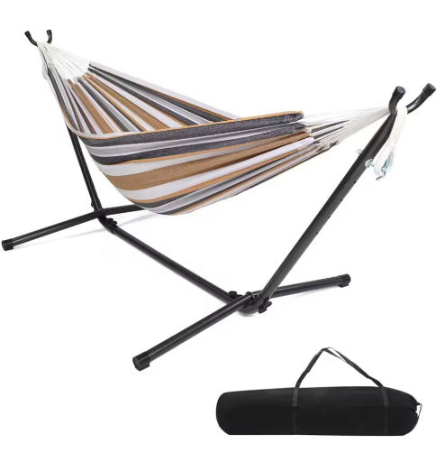Double Capacity Hammock with Stand and Carrying Bag 