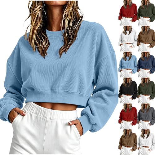 Cropped Texture Sweatshirt 