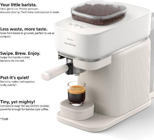 Philips Baristina Espresso Machine and Milk Frother Bundle